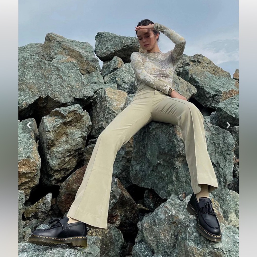 Dr. Martens Women’s Adrian Yellow Stitch Black Tassel Loafers - Picture 2 of 5